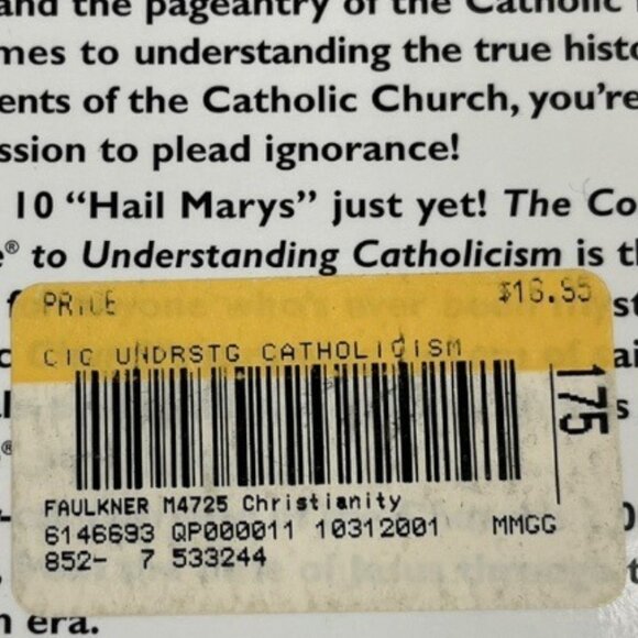 Complete Idiot's Guide to Understanding Catholicism Paperback Book 2000 - Picture 16 of 16